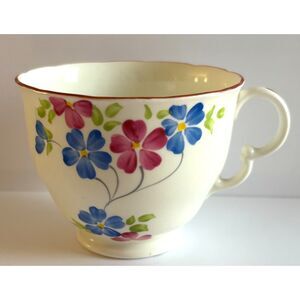 VTG Adderley Bone China Teacup England Hand Painted Floral Blue Pink Cup Only